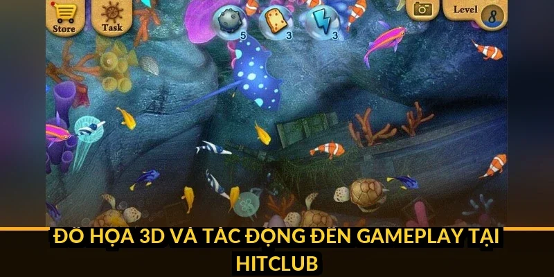 Giao diện 3D của sảnh Khám Phá Đại Dương Hitclub
